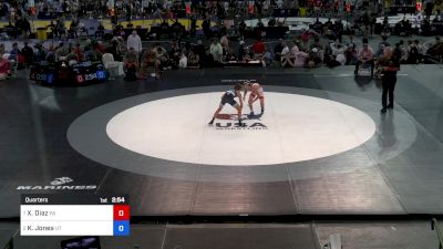 100 lbs Quarters - Xavier Diaz, PA vs Kacen Jones, UT