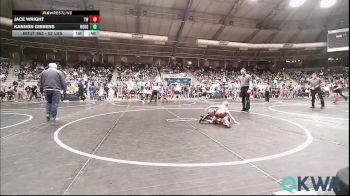 52 lbs Quarterfinal - Jace Wright, Tuttle Wrestling vs Kannon Gibbens, Rough Riders