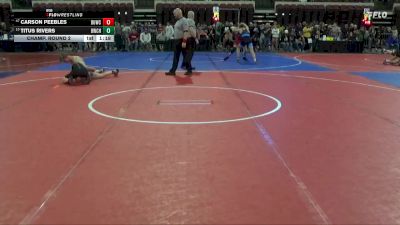116 lbs Champ. Round 2 - Titus Rivers, Bearcats Wrestling Club Helena vs Carson Peebles, Upper Valley Aces