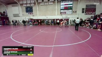 120 lbs Quarterfinal - Maverick Valdes, Rawlins vs Charlie Bowles, Newcastle