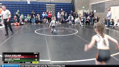 55 lbs Quarterfinal - Cecilia Koellner, Mountain Man Wrestling Club vs Brooke Cogger, Team Real Life