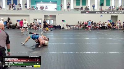 120 lbs Quarterfinal - Antonio Morales, Miami Elite vs Sean Herlihy, Florida Elite Wrestling Academy