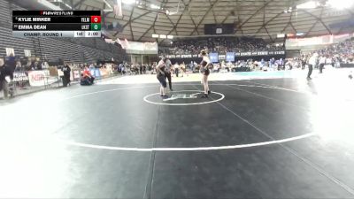 Girls 4A 190 lbs Champ. Round 1 - Kylie Minker, Yelm (Girls) vs Emma Dean, Lake Stevens (Girls)