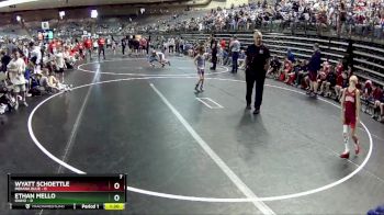 50 lbs Quarterfinals (8 Team) - Ethan Mello, Idaho vs Wyatt Schoettle, Indiana Blue