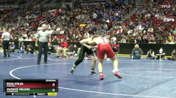 1A-165 lbs Semifinal - Ryan Stiles, Earlham vs Maddox Nelson, Underwood