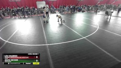 77 lbs Cons. Round 1 - Lou Salbego, Monona Grove/McFarland Wrestling Club vs Gavin Decker, Wisconsin