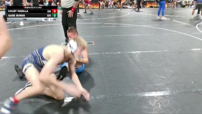 144 lbs Round 2 (4 Team) - Gabe Burns, RWA Black vs Colby Padilla, Slate Wrestling Academy