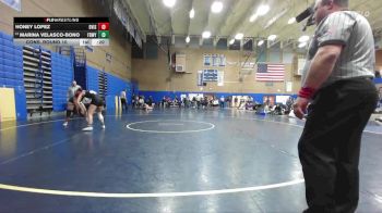 130lbs Cons. Round 10 - Honey Lopez, Davis (Girls) vs Marina Velasco-Bono, Federal Way (Girls)