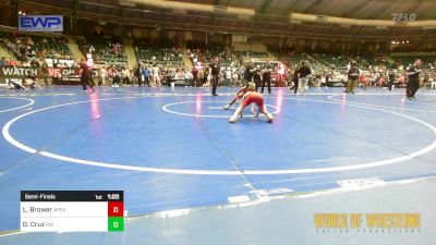 67 lbs Semifinal - Lincoln Brower, Apex vs Orlando Cruz, RedWave Wrestling