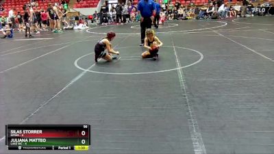 56 lbs Semis (4 Team) - Silas Storrer, NMWA vs Juliana Matteo, Lake WC