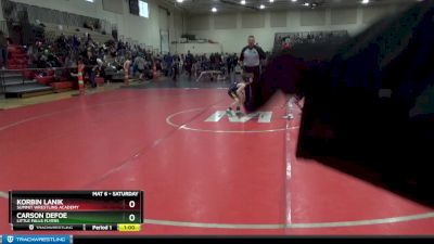 45 lbs Cons. Semi - Carson DeFoe, Little Falls Flyers vs Korbin Lanik, Summit Wrestling Academy