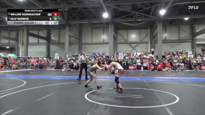 145 lbs Champ. Round 1 - Willow Rademacher, Bobcat Wrestling Club vs Ally Burgos, Silver Lake