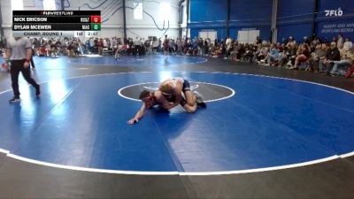 Silver 157 lbs Champ. Round 1 - Nick Ericson, Rochester Community & Tech. College vs Dylan McEwen, North Iowa Area Community College