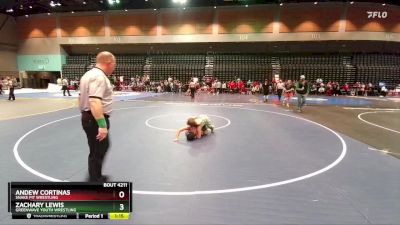 115-117 lbs Round 3 - Andew Cortinas, Snake Pit Wrestling vs Zachary Lewis, Greenwave Youth Wrestling