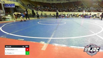 132 lbs 2nd Place - Brooks McCollom, Husky Wrestling Club vs Kale Fruits, Bristow Youth Wrestling