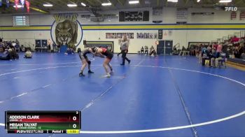 135 lbs Round 3 (8 Team) - Addison Clark, Lisbon vs Megan Talyat, Xavier, Cedar Rapids