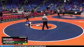 110 lbs Quarterfinal - Victoria Macias, Burlington (Central) vs Evelyn Simon, Hoffman Estates (H.S.)