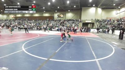 40 lbs 3rd Place - Levi Whittenburg, Ceres Pups WC vs Benjamin Ohm, Gold Rush Wrestling
