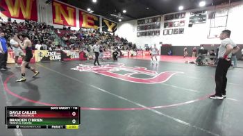 113 lbs 1st Place Match - Braxden O`Brien, Temescal Canyon vs Dayle Cailles, Valencia (Valencia)