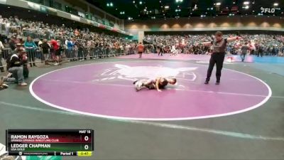 51-55 lbs Round 2 - Ramon Raygoza, Spanish Springs Wrestling Club vs Ledger Chapman, USA Gold