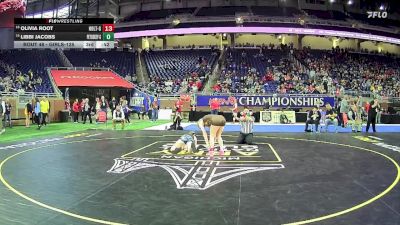 Girls-130 lbs Champ. Round 1 - Brynn Brower, Grand Haven Hs Girls vs Emmalee Krier, Paw Paw Hs Girls