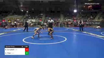 76 lbs Quarterfinal - Beckett Campbell, Hudson WC vs Kyler Thier, Thorn Trained