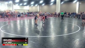 157 lbs Round 1 (10 Team) - Tyler Abbey, Genoa Wrestling Club vs Jesus Lopez, Terre Haute South Red
