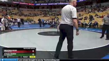 170 Class 2 lbs 5th Place Match - Ethan Ogden, Ste. Genevieve vs Brayden Bush, Pleasant Hill