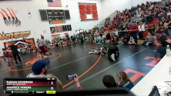 43 lbs Round 3 - Raegan Dickerson, North Big Horn Rams vs Maverick Mononi, Powell Wrestling Club