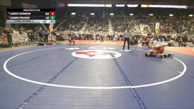 4A-138 lbs Cons. Round 3 - Caden Polson, Laramie vs Lance Johnson, Natrona County