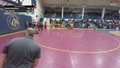 132 lbs Cons. Semi - Shoni Swalstad, Worland Middle School vs Kinli Bitton, Rocky Mountain Middle School