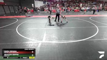 51 lbs Cons. Round 2 - Owen Gronna, Oregon Youth Wrestling vs Grayson Griffin, Cuba City