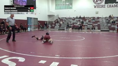 141 lbs Placement Matches (16 Team) - Sergio Porras, Palomar vs Paulo Valdez, Victor Valley
