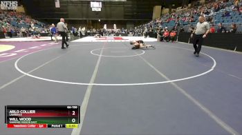 6A-150 lbs Cons. Round 1 - Will Wood, Shawnee Mission East vs Arlo Collier, Lawrence