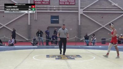 133 lbs Cons. Round 3 - Caden Frost, New England College vs Jack Napeloni, Williams College
