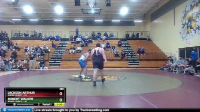 285 lbs 4th Wrestleback (16 Team) - Robert Walker, Banks County vs Jackson Arthur, Union County