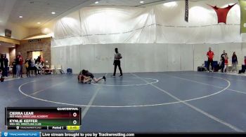 105 lbs Quarterfinal - Cierra Lear, Red Hawk Wrestling Academy vs Kynlie Keffer, Wes-del Wrestling Club
