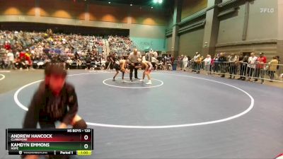 120 lbs Champ. Round 2 - Kamdyn Emmons, Hope vs Andrew Hancock, Claremore