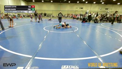 75 lbs Semifinal - Edison Cutts, Texas Top Team 9u vs Kolbie Davis, Powerhouse Gold 9U