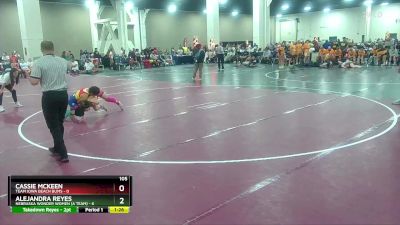 105 lbs Semis & Wb (16 Team) - Cassie Mckeen, Team Iowa Beach Bums vs Alejandra Reyes, Nebraska Wonder Women (A Team)