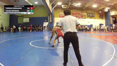 132 lbs 3rd Place Match - Deegan Hernandez, Martin Luther King vs Julian Espinoza, Cerritos