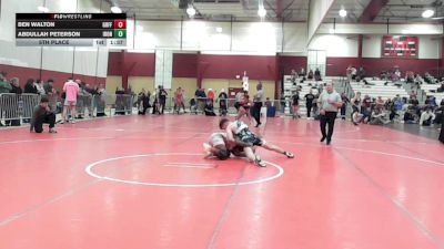 144 lbs 5th Place - Ben Walton, Goffstown High School vs Abdullah Peterson, Iron Faith