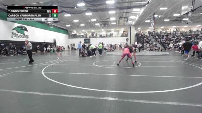 144 lbs Cons. Round 4 - Carson Vandoremalen, Excelsior Springs vs Brock Webb, Thoroughbred Wrestling Academy