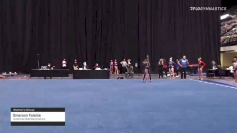 Emerson Faleide - Women's Group, American Gold Gymnastics - 2021 Women's Xcel Region 4 Championships