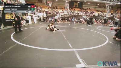 90-100 lbs Rr Rnd 3 - Easton Willeford, Moore Wrestling Academy vs Josiah Frayre, OKC Saints Wrestling