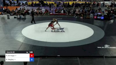 126 lbs Cons 64 #2 - Hunter Arriaga, MT vs Bronson Begley, OH