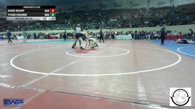 128 lbs Round Of 16 - Gage Sharp, Cushing vs Tyler Holmes, Broken Arrow