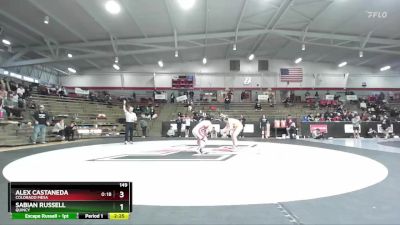 149 lbs Cons. Round 7 - Alex Castaneda, Colorado Mesa vs Sabian Russell, Quincy
