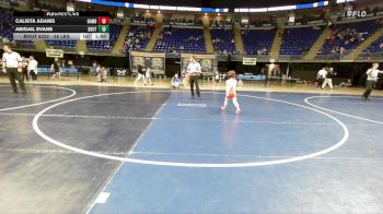 55 lbs Consy 4 - Calista Adams, Hamburg Area vs Abigail Evans, Southern Tioga