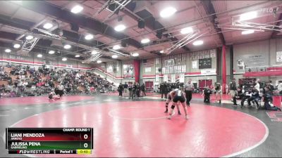 135 lbs Cons. Round 1 - Liani Mendoza, Arroyo vs Julissa Pena, Gabrielino